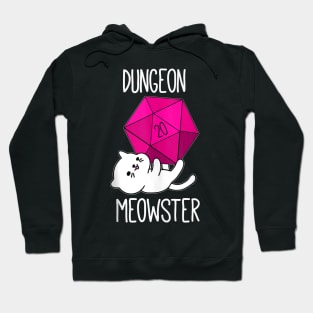 Dungeon Meowster Funny Nerdy Cat D20 Dice RPG Gamer Hoodie